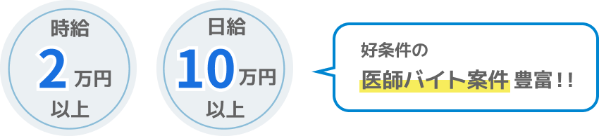 好条件の医師バイト案件豊富の画像